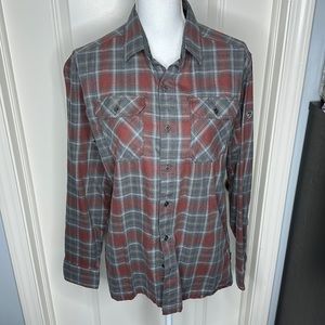 Kuhl long sleeve plaid shirt size small